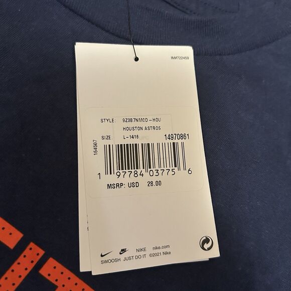 NWT Houston Astros MLB Space City T-Shirt City Connect Youth Large 14/16 - Picture 2 of 7